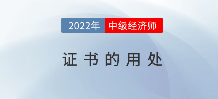 2022年中級(jí)經(jīng)濟(jì)師證書(shū)發(fā)放之后有哪些用處及福利待遇？
