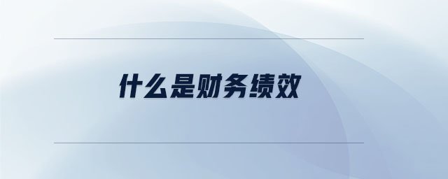 什么是財務績效