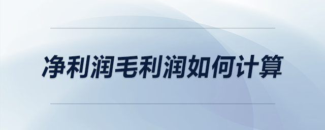 凈利潤(rùn)毛利潤(rùn)如何計(jì)算