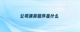 公司清算程序是什么