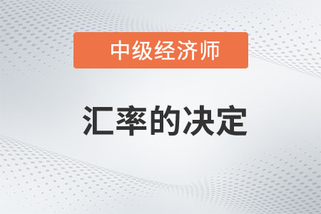 匯率的決定_2023年中級(jí)經(jīng)濟(jì)師金融預(yù)習(xí)知識(shí)點(diǎn)