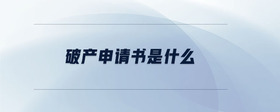 破產申請書是什么