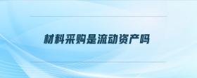 材料采購是流動資產嗎