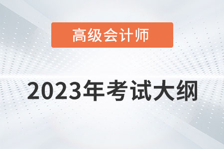 北京高級(jí)會(huì)計(jì)師考試大綱2023年什么樣？