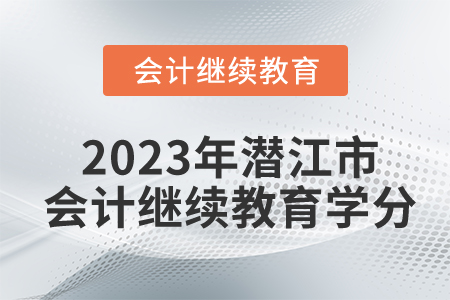 2023年湖北省潛江市會(huì)計(jì)繼續(xù)教育學(xué)分要求