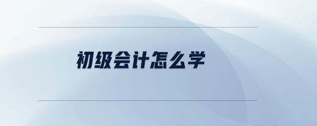 初級會計怎么學(xué)