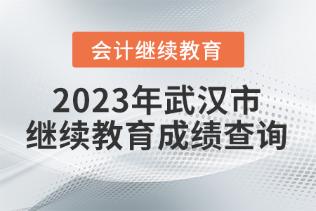 2023年湖北省武漢市會計(jì)繼續(xù)教育成績查詢