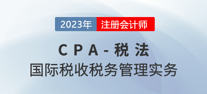 2023年CPA稅法章節(jié)預(yù)習(xí)概要：第十二章國際稅收稅務(wù)管理實(shí)務(wù)