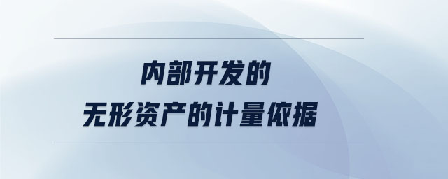 內(nèi)部開發(fā)的無形資產(chǎn)的計(jì)量依據(jù)