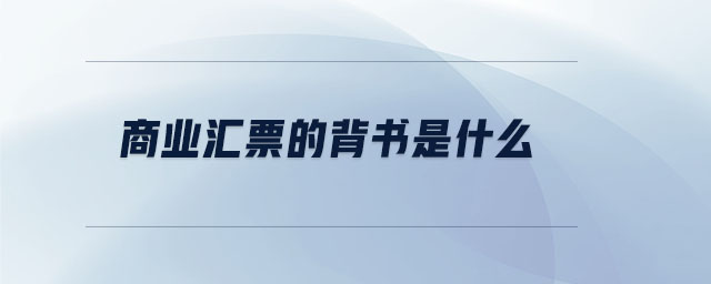 商業(yè)匯票的背書(shū)是什么