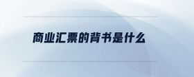商業(yè)匯票的背書是什么