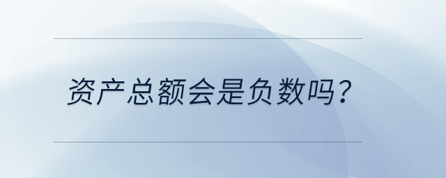 資產(chǎn)總額會是負(fù)數(shù)嗎？