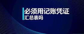 必須用記賬憑證匯總表嗎