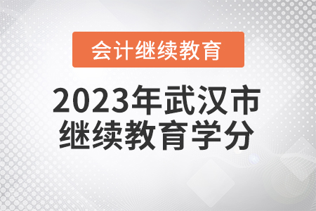 2023年武漢市會計繼續(xù)教育需要多少學分？