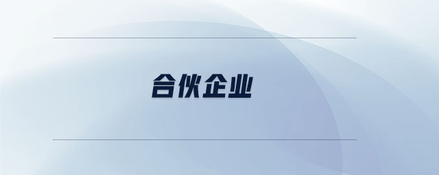 合伙企業(yè)