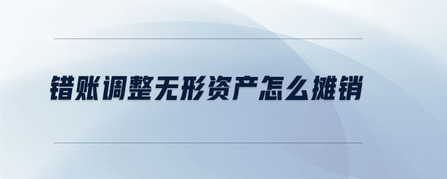 錯(cuò)賬調(diào)整無(wú)形資產(chǎn)怎么攤銷