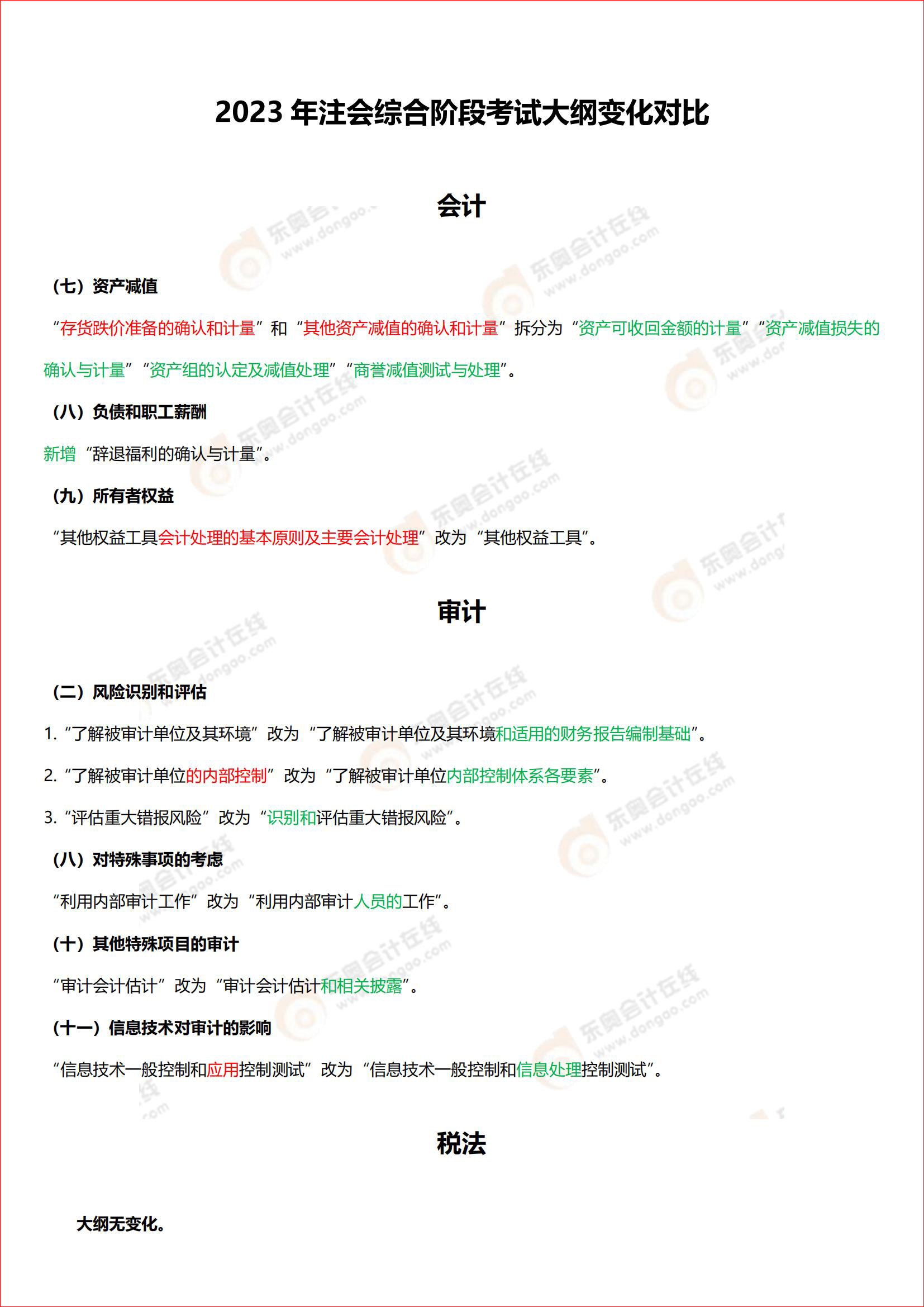 2023年注會(huì)綜合階段大綱變化對(duì)比(1)_00