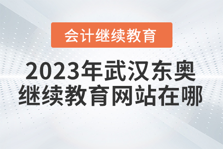 2023年武漢東奧會(huì)計(jì)繼續(xù)教育網(wǎng)站在哪？