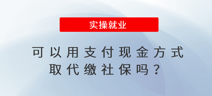 可以用支付現(xiàn)金方式取代繳社保嗎？