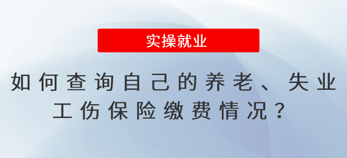 如何查詢自己的養(yǎng)老、失業(yè)、工傷保險繳費情況？