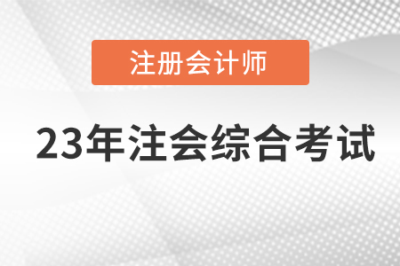 23年注冊會計師綜合考試考什么？哪天考？