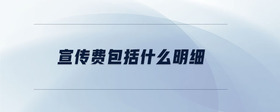 宣傳費(fèi)包括什么明細(xì)