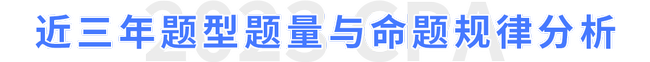 注會(huì)審計(jì)題型題量、命題規(guī)律