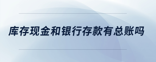 庫(kù)存現(xiàn)金和銀行存款有總賬嗎？