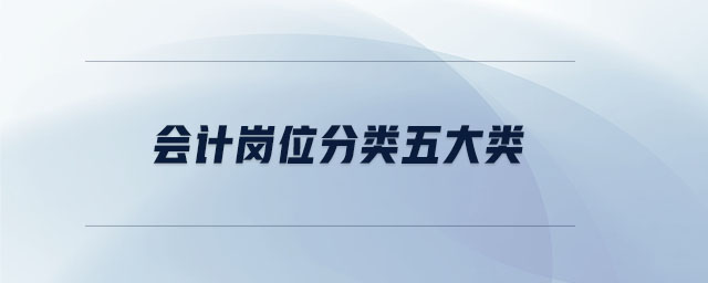 會(huì)計(jì)崗位分類(lèi)五大類(lèi)