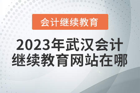 2023年武漢會(huì)計(jì)人員繼續(xù)教育網(wǎng)站在哪？