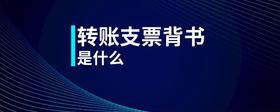轉(zhuǎn)賬支票背書是什么