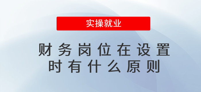 財(cái)務(wù)崗位在設(shè)置時(shí)有什么原則