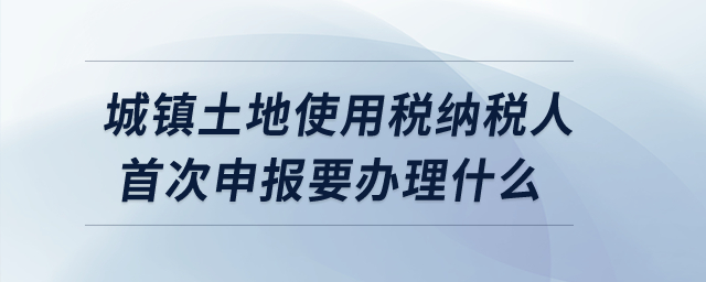 城鎮(zhèn)土地使用稅納稅人首次申報要辦理什么？
