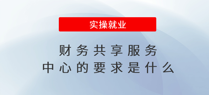 財(cái)務(wù)共享服務(wù)中心的要求是什么