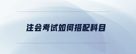 注會考試如何搭配科目