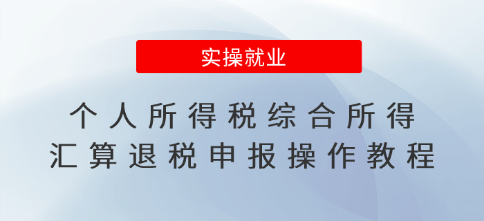 個人所得稅綜合所得匯算退稅申報操作教程！