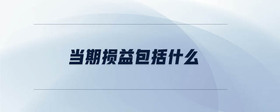 當(dāng)期損益包括什么