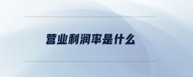 營(yíng)業(yè)利潤(rùn)率是什么