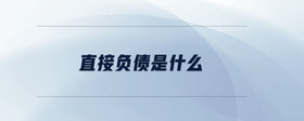 直接負(fù)債是什么