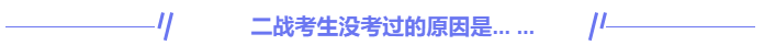 中級會計二戰(zhàn)考生沒考過的原因是