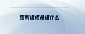 強制措施是指什么