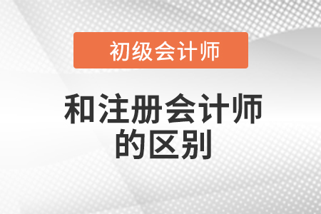注冊(cè)會(huì)計(jì)師和初級(jí)會(huì)計(jì)師區(qū)別有什么？