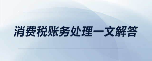消費稅賬務處理一文解答?。ㄏ拢? suffix=