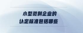 小型微利企業(yè)的認(rèn)定標(biāo)準(zhǔn)包括哪些