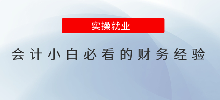會計(jì)小白必看的財(cái)務(wù)經(jīng)驗(yàn)