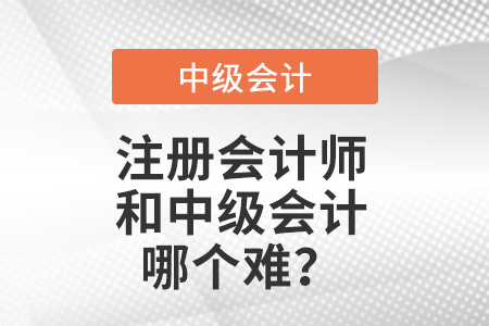 注冊(cè)會(huì)計(jì)師中級(jí)會(huì)計(jì)師哪個(gè)考試難？