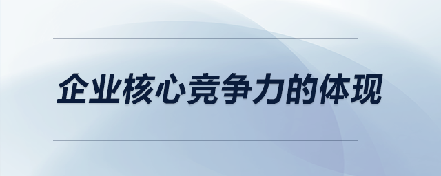 企業(yè)核心競爭力的體現(xiàn)