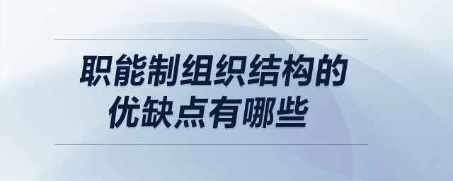 職能制組織結(jié)構(gòu)的優(yōu)缺點(diǎn)有哪些