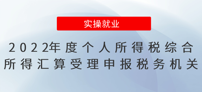 2022年度個人所得稅綜合所得匯算受理申報的稅務機關