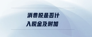 消費(fèi)稅是否計(jì)入稅金及附加